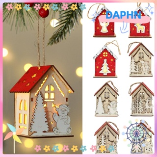 Daphs จี้ไม้ รูปซานตาคลอส กวางเอลก์ สโนว์แมน หมี คริสต์มาส สําหรับแขวนตกแต่งบ้าน