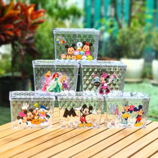 กล่องเก็บของ 2 ช่อง ลาย Disney ลิขสิทธิ์แท้ คริสตัลใส กล่องใส่ของ สำหรับเก็บของชิ้นเล็ก แบรนด์ FUFU รุ่น 4004-DN