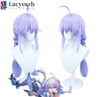 Lacyeszb Honkai Star Rail วิกผมสังเคราะห์ สีม่วง ไล่โทนสี สําหรับคอสเพลย์