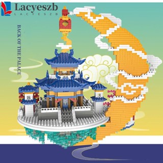 Lacyeszb โมเดลตัวต่อพลาสติก รูปพระจันทร์จีน 3D ของเล่นสร้างสรรค์ สําหรับตกแต่งบ้าน