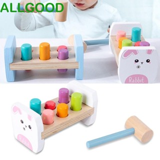 Allgoods ม้านั่งไม้ ขนาดเล็ก สีสันสดใส ของเล่นเสริมการเรียนรู้ สําหรับแม่ และลูก