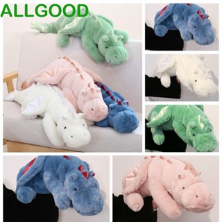 Allgoods ตุ๊กตาไดโนเสาร์นอนหลับ แบบนิ่ม ยาว 90 ซม. สีเขียว