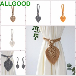 Allgoods สายรัดผ้าม่าน ผ้าฝ้ายถัก รูปใบไม้ สไตล์โบฮีเมียน