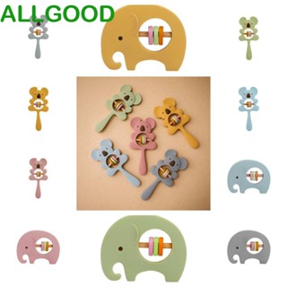 Allgoods กระดิ่งยางกัดซิลิโคน รูปหมีโคอาล่า ช้างน่ารัก เกรดอาหาร ของเล่นสําหรับเด็กทารก