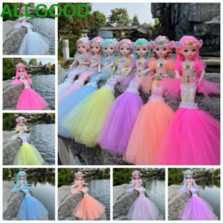 Allgoods BJD ตุ๊กตานางเงือก ขยับข้อต่อได้ ถอดออกได้ 45 ซม. พร้อมเลื่อม ของขวัญวันเกิด สําหรับเด็กผู้หญิง