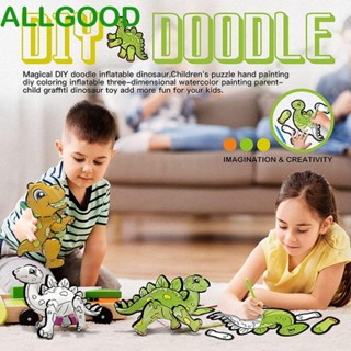 Allgoods ของเล่นไดโนเสาร์เป่าลม สีน้ํา DIY สําหรับเด็กวัยหัดเดิน