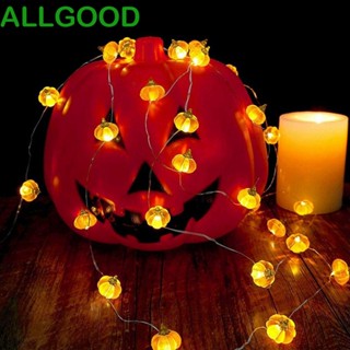 Allgoods สายไฟหิ่งห้อย LED รูปฟักทอง 3D สําหรับตกแต่งปาร์ตี้ฮาโลวีน