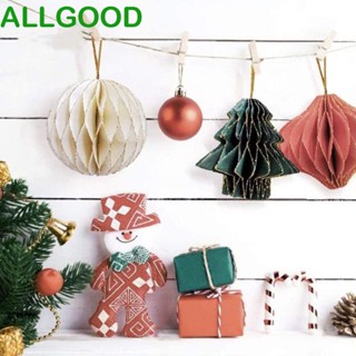 Allgoods จี้โคมไฟ ทรงกลม ลายรังผึ้ง ขนาดเล็ก สําหรับแขวนตกแต่งต้นคริสต์มาส