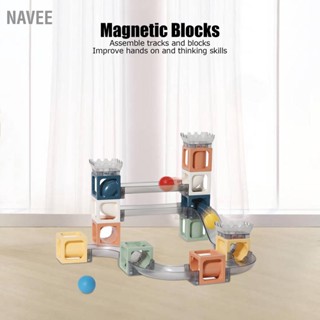 NAVEE Magnetic Assembly Building Block Stable Track ของเล่นเพื่อการศึกษาของขวัญวันเกิดสำหรับเด็ก