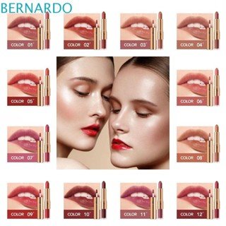 Bernardo ลิปสติก ลิปกลอส เนื้อแมตต์ สองด้าน ไม่จางหาย สีเข้มข้น ไม่ติดถ้วย เนื้อนุ่ม เยลลี่แก้ว ลิปสติกผู้หญิง 2 in 1