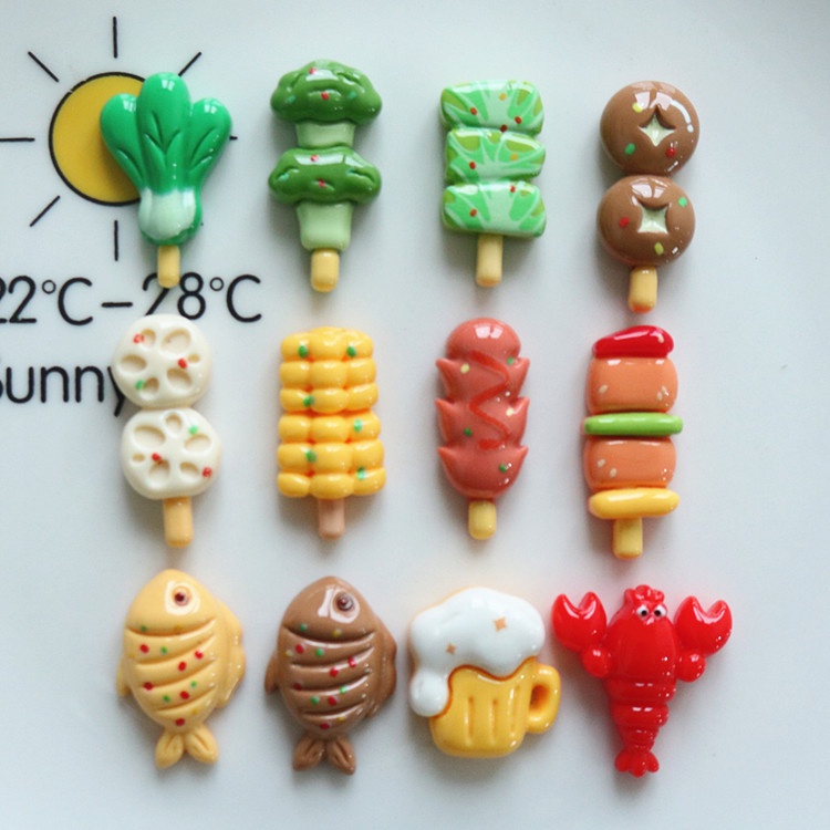 10 ชิ้น ปลาเสียบบาร์บีคิว ด้านหลังแบน เจียรหลังเบี้ย สําหรับเคสโทรศัพท์ เครื่องประดับ งานฝีมือ อุปกรณ์ตกแต่ง
