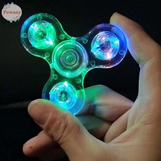 Pewany ของเล่น Fidget Spinner เรืองแสงในที่มืด มีไฟ LED สําหรับเด็ก