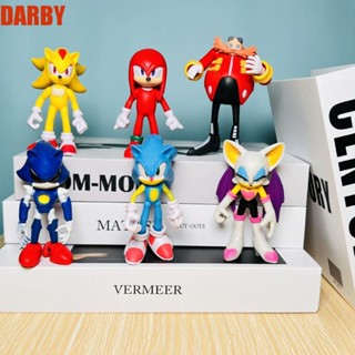 Darby โมเดลตุ๊กตา PVC รูปเม่นโซนิคน่ารัก 11 ซม. 6 ชิ้น ต่อชุด