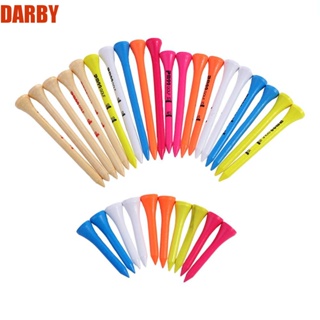 Darby ที่ตั้งลูกกอล์ฟ แบบไม้ หลากสี ใช้ซ้ําได้ สุ่มสี 42 70 83 มม.