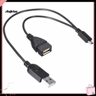 [Sy] สายเคเบิลอะแดปเตอร์ Micro USB ตัวผู้ เป็น USB ตัวผู้ ตัวเมีย OTG สําหรับ Samsung