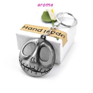 Aroma พวงกุญแจ จี้รูปหัวกะโหลก สําหรับตกแต่งภายในรถยนต์