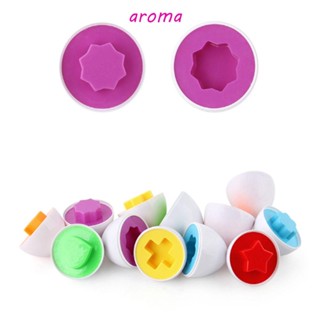 Aroma ของเล่นไข่อีสเตอร์จําลอง 3D เสริมการเรียนรู้เด็ก 6 ชิ้น