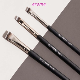 Aroma แปรงเขียนคิ้ว ด้ามจับไม้ ขนแปรงนุ่ม มืออาชีพ ​