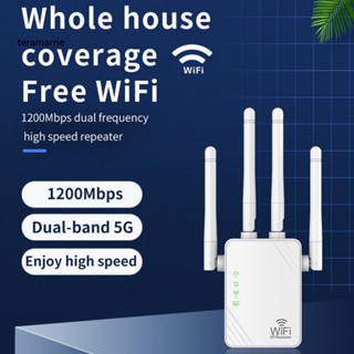 [TR] อุปกรณ์เพิ่มสัญญาณไร้สาย Wifi ความเร็วสูง พร้อม 1200mbps ความถี่คู่ สําหรับทุกมุม