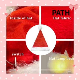 Path หมวกคริสต์มาส ผ้าโพกศีรษะ ประดับไฟ LED สําหรับผู้ใหญ่