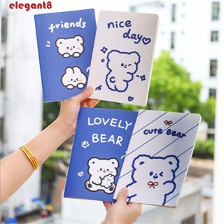 Elegant สมุดโน้ตบุ๊ก ลายการ์ตูนหมี ขนาด A5 30 แผ่น