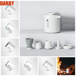 Darby เครื่องปั๊มลม ขนาดเล็ก แบบพกพา ชาร์จเร็ว ABS สีขาว ฟ้า เทา สําหรับเดินป่า