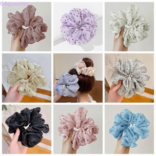 Quentin Organza จุดผม Scrunchies, ชีฟอง สไตล์เกาหลี, ที่คาดผมที่สง่างาม ที่คาดผม เครื่องประดับผม ปาร์ตี้