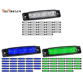 『yueywh524』ไฟนําทาง Led 6 ดวง 12V กันน้ํา สําหรับติดเรือ 30 ชิ้น