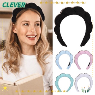 Clever ที่คาดผมฟองน้ํา เครื่องประดับผม สําหรับล้างหน้า บิดผม ที่คาดผม สปา