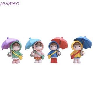 Huimao โมเดลฟิกเกอร์ PVC รูปร่มกันฝน สําหรับตกแต่งเค้ก