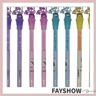 Fay ปากกาเจล ผีเสื้อ สีฟ้า สีม่วง ขนาดเล็ก สร้างสรรค์ คริสตัล เพชร ปากกา บ้าน สีชมพู พลาสติก สีเหลือง แปลกใหม่ สํานักงาน