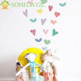 Somedayzl สติกเกอร์ติดผนังห้องนอน 24 ชิ้น DIY สายรุ้ง เนอสเซอรี่ ตกแต่งห้องเด็ก