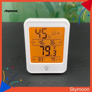 Skym* MC41 เครื่องวัดอุณหภูมิความชื้นดิจิทัล หน้าจอ LCD พร้อมไฟแบ็คไลท์ สําหรับห้องเด็กเล็ก