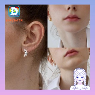 Diachath ต่างหูสตั๊ด, ต่างหูครัวซองต์ ทองแดง สีเงิน, ต่างหูลําลอง สีทอง สนุก หรูหรา อาหาร ต่างหูผู้หญิง