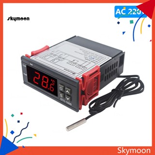 Skym* STC-3008 DC 12/24V AC 220V เซนเซอร์ควบคุมอุณหภูมิอิเล็กทรอนิกส์ ดิจิทัล แบบคู่