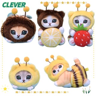 Clever จี้ตุ๊กตาแมว รูปการ์ตูนผึ้ง ใส่ผลไม้ ขนาด 10 ซม. 12 ซม. 18 ซม. หลากสีสัน สําหรับแขวนตกแต่งกระเป๋า