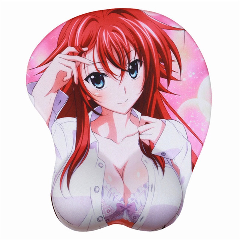 Anime Mouse Pad Gaming Cute 3D Wrist Rest Mousepad Sexy High School DxD Cartoon Computer Desk Mat For Office Table Lapto