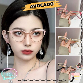 Avocarr แว่นตา ทรงกลม ป้องกันแสงสีฟ้า เบาพิเศษ กรอบโลหะ สไตล์วินเทจ สําหรับสํานักงาน