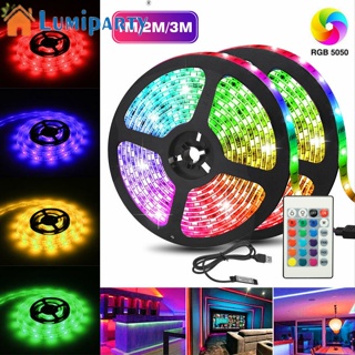 Lumiparty สายไฟ Led 5050 Rgb หลากสีสัน กันน้ํา พร้อมรีโมตคอนโทรล สําหรับทีวี