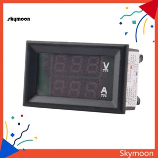 Skym* โวลต์มิเตอร์ แอมมิเตอร์ดิจิทัล DC 100V 10A สีฟ้า และสีแดง LED