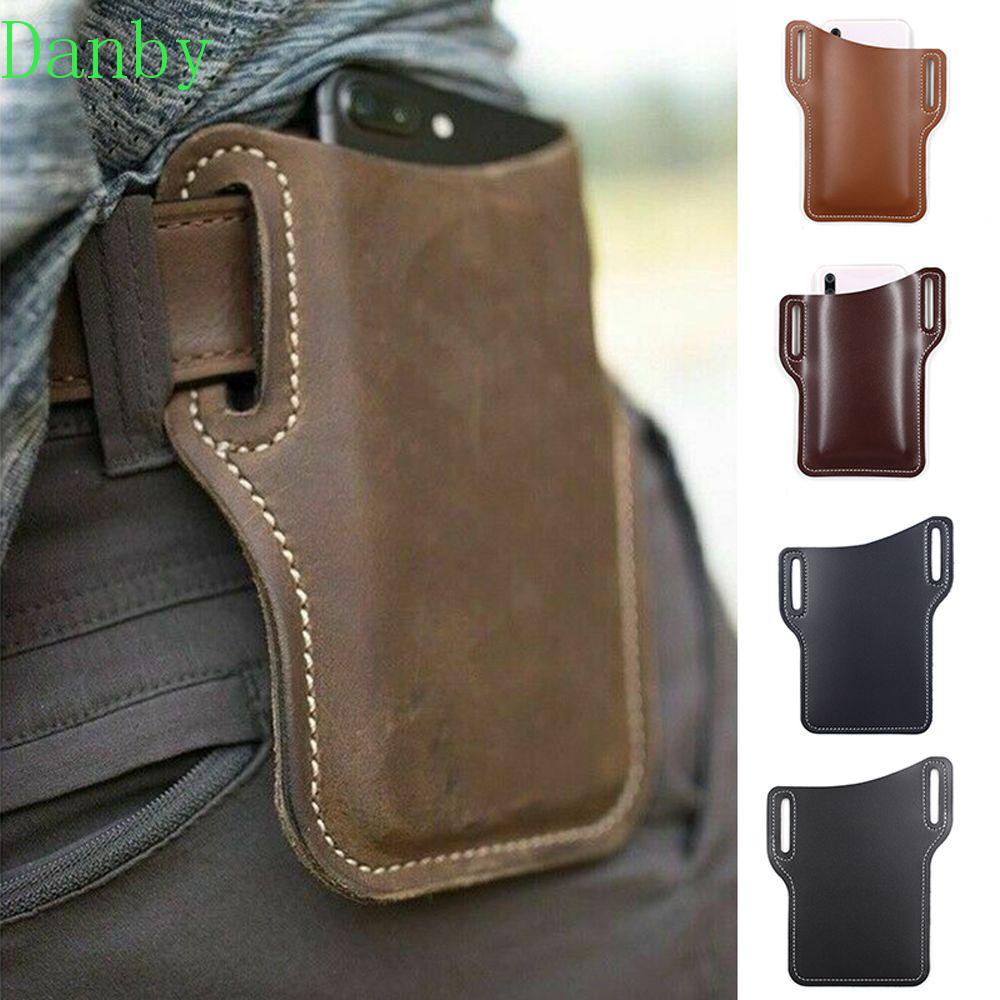DANBY Mobile Phone Holster Camping Men Purse with Belt Hole PU Wallet Leather Case