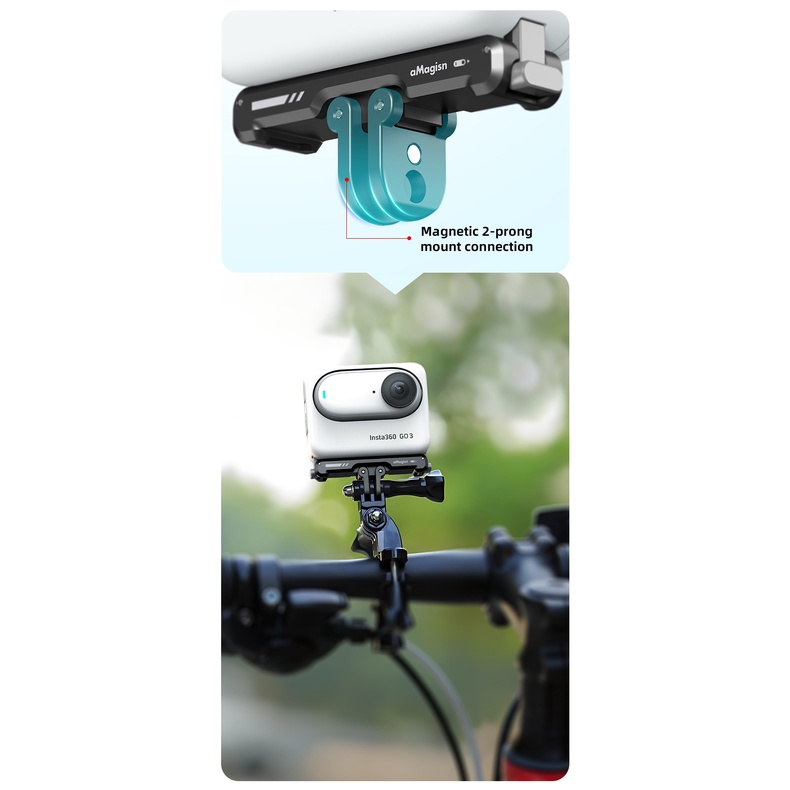 Amagisn สําหรับ Insta360 GO 3/GO 3S Magnetic Quick Release ฐานวงเล็บกีฬาอุปกรณ์เสริมสําหรับกล้อง