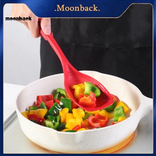 &lt;moonback&gt; ไม้พายซิลิโคน ขอบแบน พร้อมมาตรวัด ช้อนทําอาหาร ซิลิโคน พรีเมี่ยม ไม่ติดช่อง และช้อนแข็ง ทนความร้อน ครัว