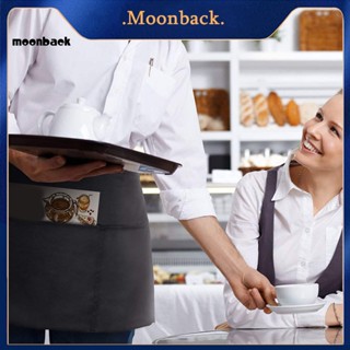 &lt;moonback&gt; ผ้ากันเปื้อน แบบครึ่งเอว ลายดอกไม้ พร้อมกระเป๋า สําหรับพนักงานเสิร์ฟ ห้องครัว คาเฟ่ และดอกไม้