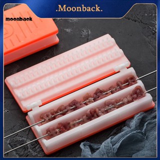 &lt;moonback&gt; เครื่องมือเสียบเนื้อสัตว์ แบบพกพา เพื่อสุขภาพ และเป็นมิตรกับสิ่งแวดล้อม เสียบง่าย รวดเร็ว สําหรับย่างเนื้อสัตว์ เกรดอาหาร และประหยัดพื้นที่สองแถว