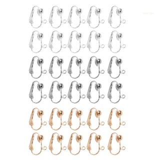 10Pcs Clip-on Earring Converter with Easy Open Loop No Pierce Ear Jewelry Making