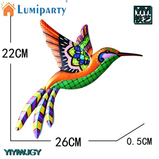 Lumiparty นกฮัมมิ่งเบิร์ด แฮนด์เมด หลากสี สําหรับแขวนตกแต่งผนัง ห้องนั่งเล่น ระเบียง 4 ชิ้น