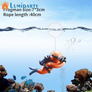 Lumiparty โมเดลนักดําน้ําเรซิ่น สําหรับตกแต่งตู้ปลา