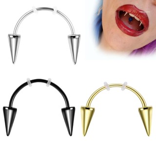 San* ก้านเหล็กไทเทเนียม รูปตัว C หน้ายิ้ม สําหรับตกแต่งเล็บ Dracula Nail Tiger Tooth Zombie Tooth Lip Lace Nail for Vampire Pi