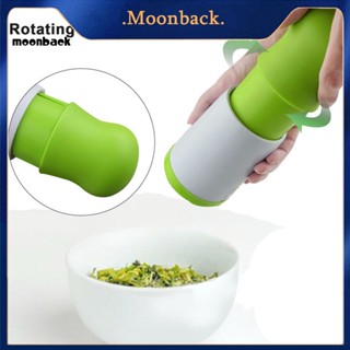 &lt;moonback&gt; เครื่องขูดเครื่องเทศ สเตนเลส ด้ามจับหมุนได้ ใบมีดคู่ สําหรับขูดกระเทียม ผักชี พริก ใช้งานง่าย อุปกรณ์ครัว น้อยลง